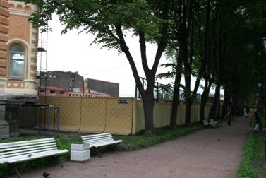 Лиговский проспект, 62, корпус завода Сан-Галли в Сангальском саду после сноса